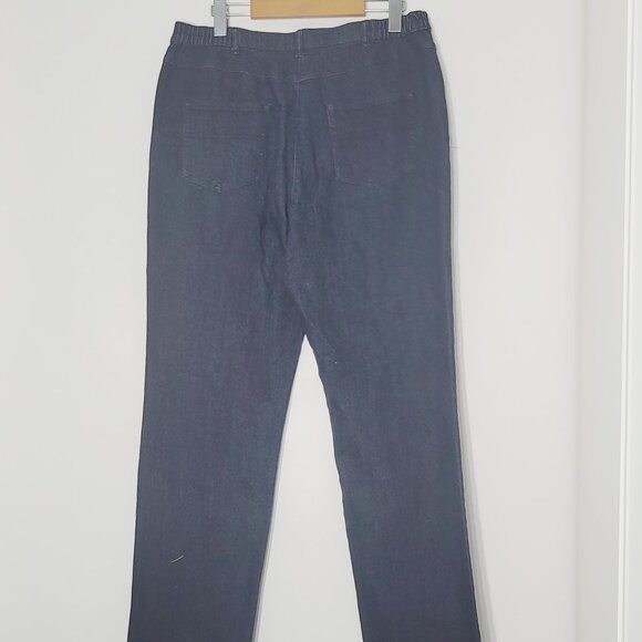 Alia Womens Black Cotton Blend Pockets High Rise Straight Leg Denim Jean Size 12 - Picture 3 of 14
